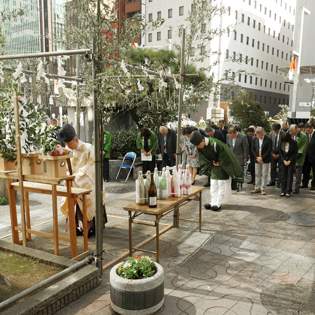 おもてなしの庭　地鎮祭